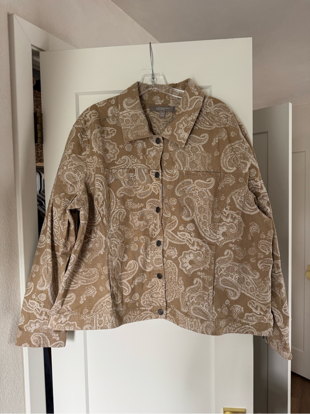 Croft and barrow paisley jacket size 3x